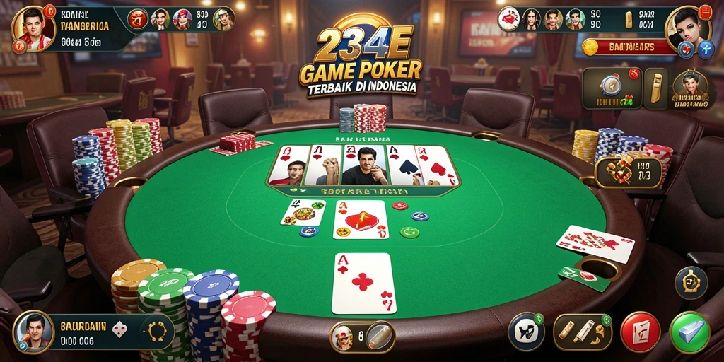 Tampilan gameplay Poker yang mendebarkan di 234E.