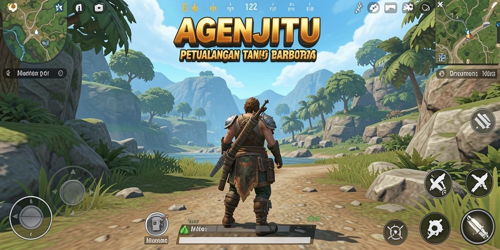Screenshot gameplay AGENJITU menampilkan eksplorasi dunia terbuka yang menakjubkan.
