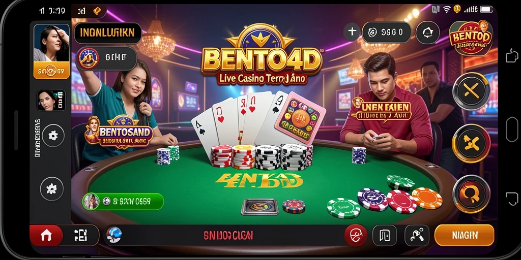 Tampilan gameplay menarik di platform BENTO4D untuk Live Casino.
