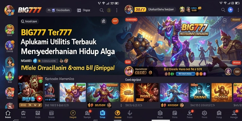 Tampilan aplikasi BIG777 yang sederhana dan fungsional.