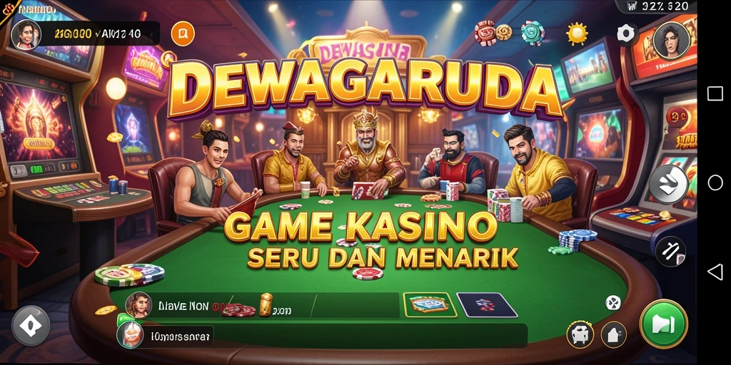Tampilan gameplay menarik dari DEWAGARUDA dengan pengalaman Kasino yang seru.