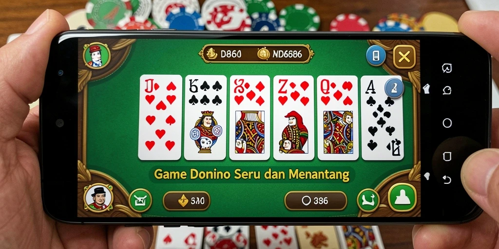 Tampilan gameplay seru dengan berbagai pilihan mode Domino.