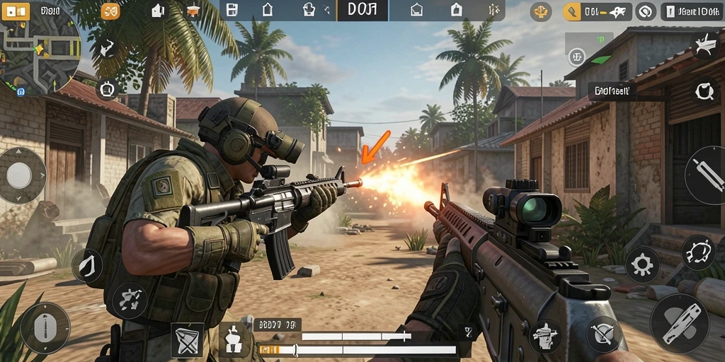 Screenshot gameplay menampilkan aksi epik dalam DY01.