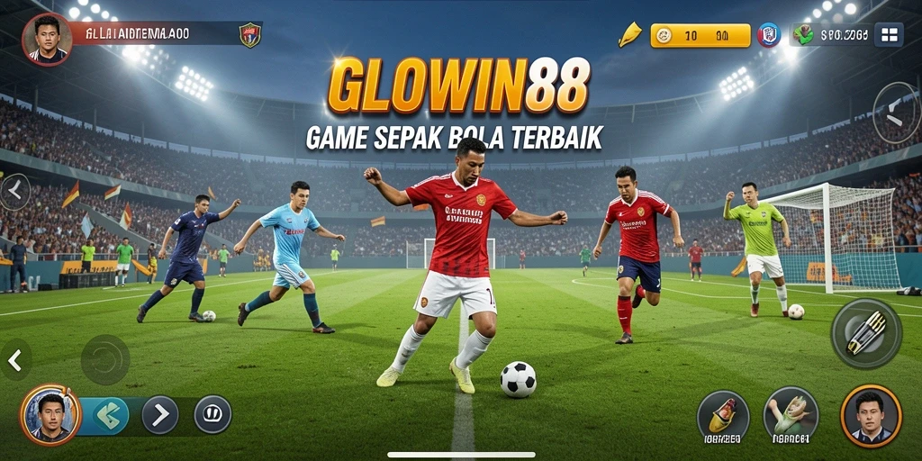Tampilan utama GLOWIN88 dengan gameplay sepak bola yang mendebarkan.