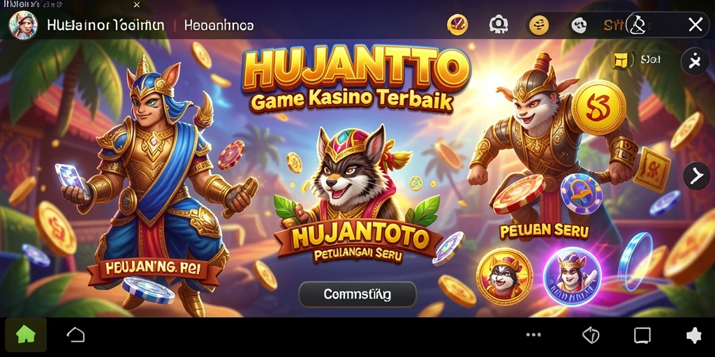 Tampilan gameplay seru dan menarik di HUJANTOTO.