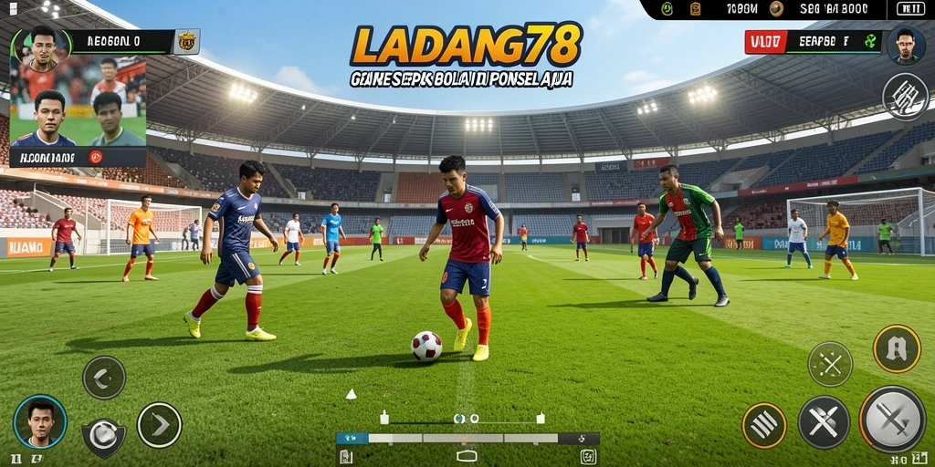 Tangkapan layar <strong>LADANG78</strong> menampilkan aksi intens di lapangan sepak bola.