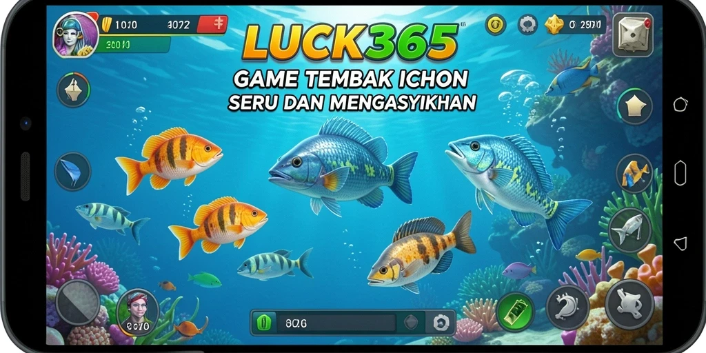 Tampilan gameplay menembak ikan yang seru dan mengasyikkan.