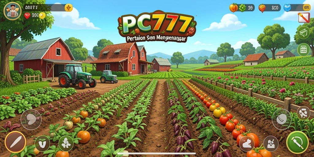 Tampilan menarik dari gameplay pertanian yang seru dan interaktif.
