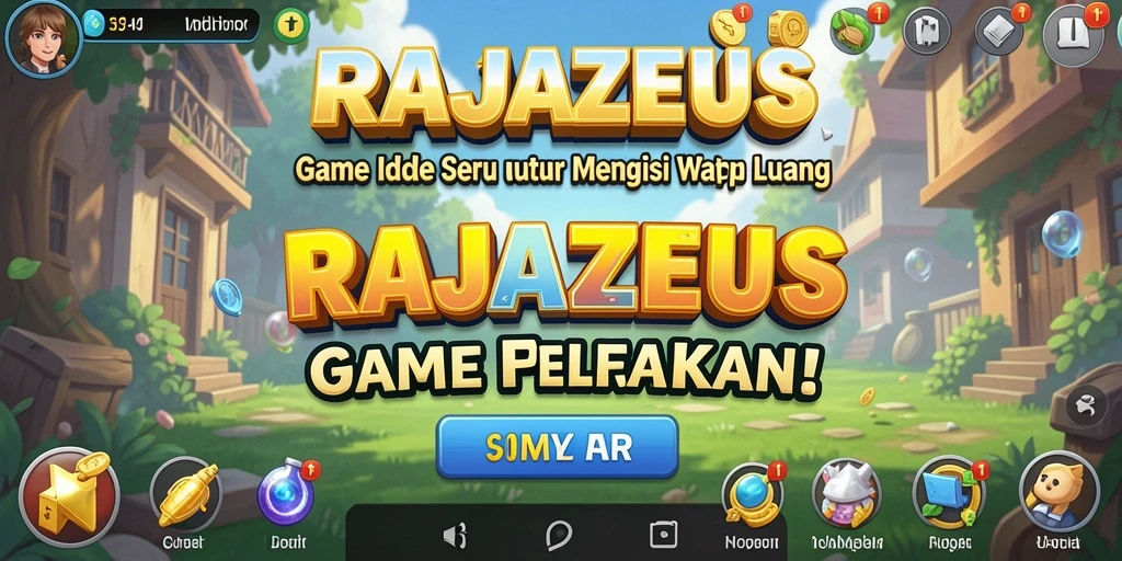 Tampilan gameplay menarik dari <strong>RAJAZEUS</strong> yang menggambarkan kemajuan kerajaan.
