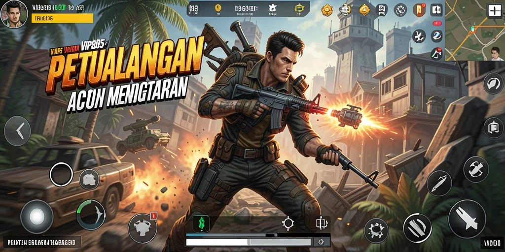 Tangkapan layar menunjukkan aksi mendebarkan di VIP805.