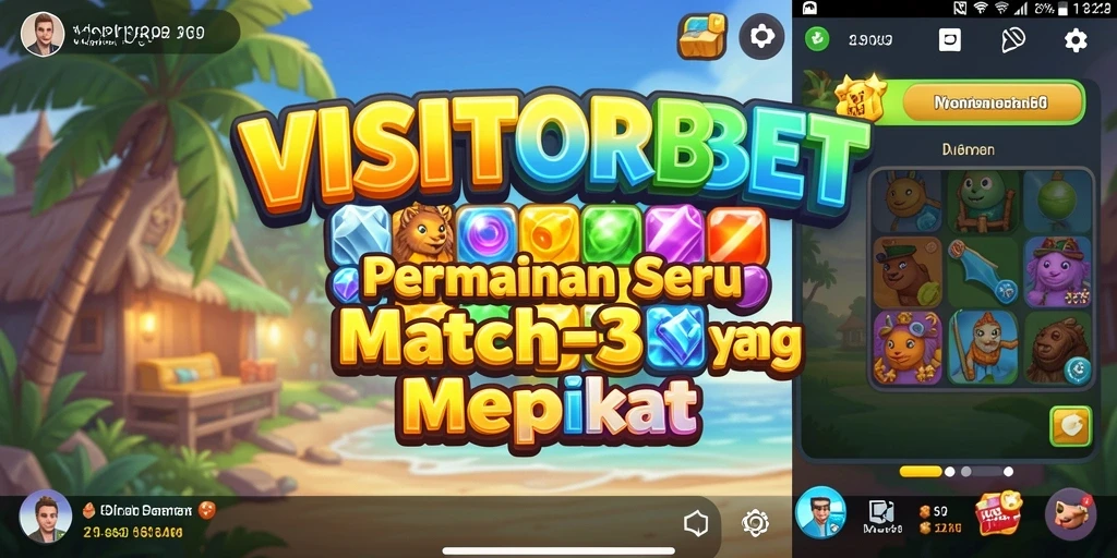 Tampilan gameplay menarik dari VISITORBET dengan warna-warna cerah.