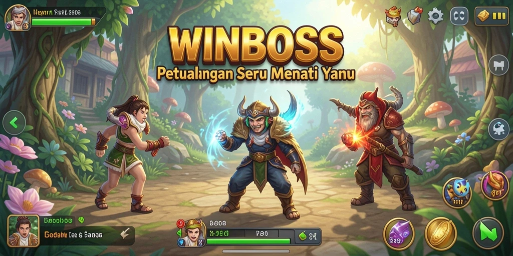 Gameplay WINBOSS yang menarik dengan tindakan petualangan yang dinamis.
