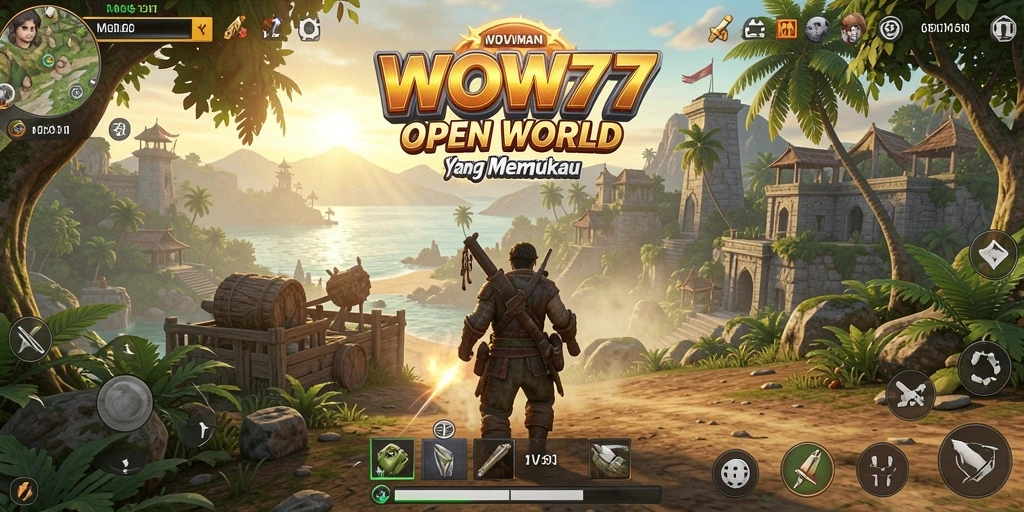 Screenshot dari gameplay menarik di dunia Open World WOW77.